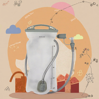 Réservoir d'hydratation Jiayi WB-505 sans BPA, écologique, blanc, en PEVA avec tube pour la randonnée et le camping