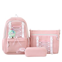 Sac à dos polyvalent pour étudiants Ensemble 3 pièces de grande capacité Sac à dos pour filles Sac de voyage en plein air Sacs d'école Sac à dos