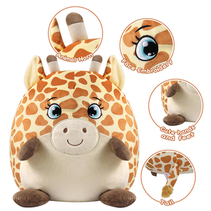 Oreiller en <span class=keywords><strong>peluche</strong></span> girafe doux et mignon U854 <span class=keywords><strong>Peluche</strong></span> pelucheuse animaux pelucheux en <span class=keywords><strong>peluche</strong></span> gros yeux girafe jouet anniversaires noël pour enfants - Product Image 2