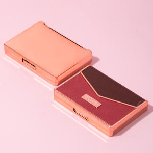 Nouvelle palette de fard à paupières 11 couleurs garnie de cuir fait à la main Palette vide Flip-top onze compartiments emballage de fard à paupières - Product Image 4