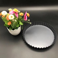Moule à tarte en acier au carbone avec revêtement antiadhésif, ustensile de cuisson en promotion