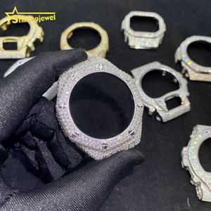 全6スタイル ファイン アイスアウト カスタム ジュエリー コレクション 925 シルバー ケース ヒップホップ モアッサナイト ダイヤモンド DW6900 GA2100 ウォッチ アクセサリー ベゼル - Product Image 5