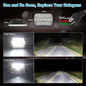 Phare de travail LED 7 pouces 45W à faisceau haut et bas X pour tracteur agricole 12V 24V, camion, <span class=keywords><strong>projet</strong></span> extérieur, éclairage LED, phare avant - Product Image 3