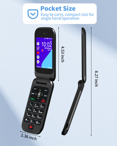 Téléphone à clapet 4G <span class=keywords><strong>KaiOS</strong></span>, semi-<span class=keywords><strong>smartphone</strong></span>, batterie 2000 mAh avec WiFi, GPS, appareil photo 5MP, double écran, téléphone débloqué, téléphone mondial - Product Image 3