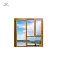 Ventanas residenciales impermeables de aislamiento recto de fábrica, ventanas abatibles de vidrio templado Doble