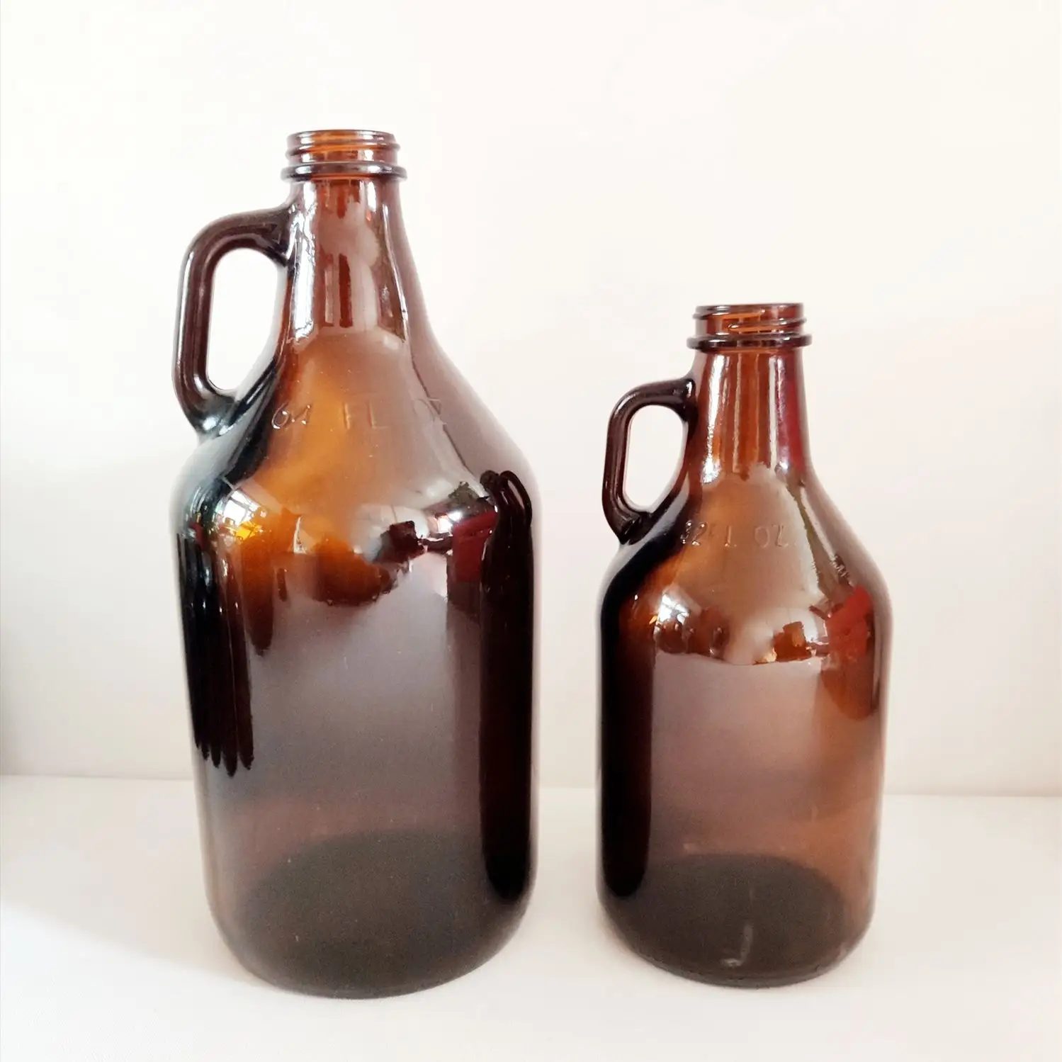 Factory manufacturing 1L 2.5L 4L Amber Sealed Storage Glass Wine Jars Glass Beer Growler California Wine Bottle