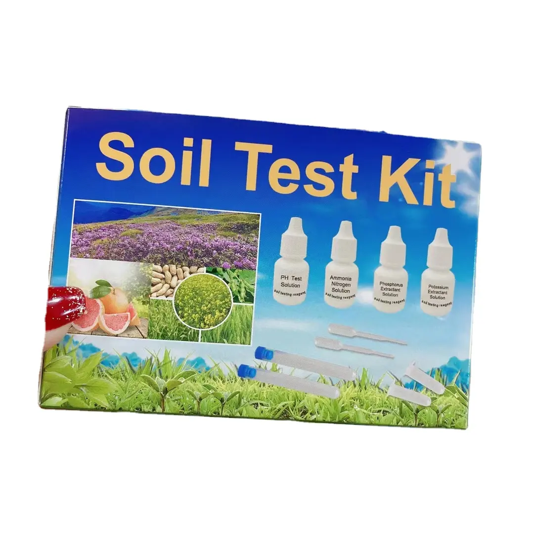 Meyve bahçesi, bahçe hızlı toprak testi reaktif kiti Ph, fosfor, potasyum, amonyak toprak test reaktifi