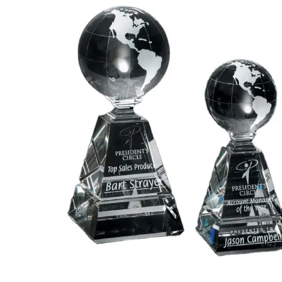 Awards souvenir High quality Crystal Globe Champions Trophy