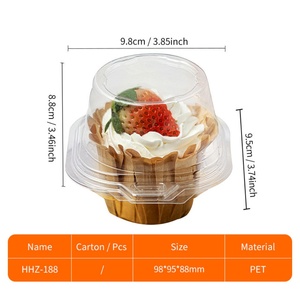 Sunshine 1 2 4 6 12 24 Hole Cupcake <b>Container</b> Plastic Clear Window Muffin Cake <b>Box</b> for Bakery Desserts - Product Image 3