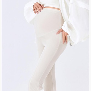 Pantaloni Premaman YIYI a Gamba Larga, Elasticizzati, Svasati, Sottili e Traspiranti con Supporto per la Pancia, Casual - Product Image 2