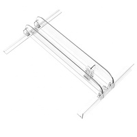 Système présentoir pour vernis à ongles, poussoir pour tablette de 18mm de largeur, 1 pièce