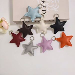 Breloque de sac en cuir PU HR, pendentif élégant, ornement à cinq branches, pendentif coloré pour téléphone portable, idéal pour les cadeaux - Product Image 4