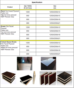 ไม้อัดฟิล์มเคลือบฟีนอลิก WBP แบบอัดร้อน 2/3 ชั้น แกนไม้ป็อปลาร์ - Product Image 4