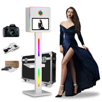 Machine de photomaton DSLR carrée professionnelle Vanplex 15,6 pouces |   Appareil photo à impression instantanée |   Écran tactile miroir + Métal aéronautique
