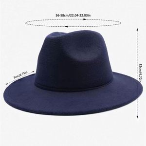Sombreros Fedora de Ala Ancha de Lujo Personalizados, Unisex, 100% Lana, Clásicos para Fiestas, Primavera y Otoño, Venta al Por Mayor - Product Image 6