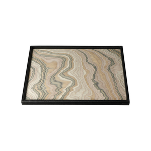 Khay phục vụ đa năng Flolenco Vintage hình chữ nhật, mặt gỗ veneer núi bạc, trang trí nhà cửa, dùng cho đám cưới, Ramadan - Product Image 5