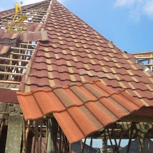 Chất lượng cao Roman loại 1300*420 mét kim loại lợp ván lợp đá tráng kim loại mái ngói - Product Image 1