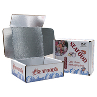 Boîtes d'expédition de produits d'emballage alimentaires congelés thermiques en mousse isolée avec logo personnalisé pour les fruits de mer et le chocolat