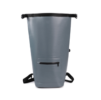 Sac à dos étanche en TPU avec fermeture à enroulement et poche zippée pour kayak, camping, randonnée, plage