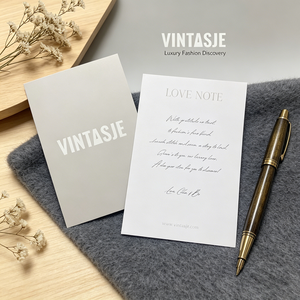 Biglietto di ringraziamento personalizzato con design gratuito, crema, doppio lato, con stampa UV a punti, per abbigliamento di lusso - Product Image 2