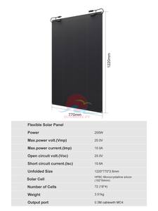 HPBC CELL mince léger IP68 ETFE bateau toit de voiture 12V <span class=keywords><strong>200W</strong></span> <span class=keywords><strong>Camping</strong></span> panneaux solaires flexibles 4x4 <span class=keywords><strong>Camping</strong></span> - Product Image 6