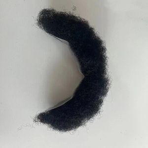 Vente en gros, 100% cheveux humains, ligne de cheveux, maquillage réaliste, <span class=keywords><strong>barbe</strong></span> de personnalité, 4mm PU, <span class=keywords><strong>barbe</strong></span> <span class=keywords><strong>Afro</strong></span> pour hommes noirs - Product Image 4