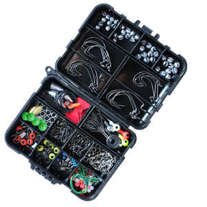 191 pièces d'accessoires de pêche, hameçons, leurres, ensemble de matériel de pêche, hameçons, plombs, perles, émerillons, clips, <span class=keywords><strong>fil</strong></span> d'acier - Product Image 4