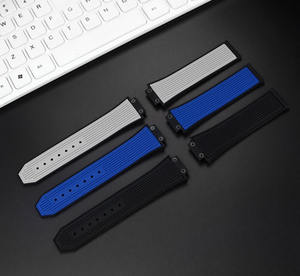 Correa de <span class=keywords><strong>reloj</strong></span> de silicona con rayas deportivas al por mayor, correa de <span class=keywords><strong>reloj</strong></span> de goma de 27mm, pulsera de goma impermeable para <span class=keywords><strong>hombre</strong></span> para <span class=keywords><strong>reloj</strong></span> <span class=keywords><strong>Hublot</strong></span> BIG-BANG - Product Image 3