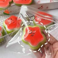 Mainan Squishy TPR Bentuk Cakar Kucing Semangka Merah Bintang Garis Lucu Pereda Stres Unisex 14+ Hadiah Terapi Pesta