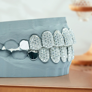 Hip Hop Punk Tùy Chỉnh Rắn 925 Bạc Răng Mũ Đồ Trang Sức Rapper Hip Hop Punk Iced out VVS Moissanite Kim Cương Răng grillz - Product Image 2