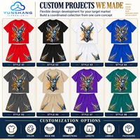 Ensemble deux pièces streetwear pour homme en mélange de coton respirant, tricoté, imprimé numériquement avec motif Cyber Antelope