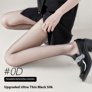 Jambes d'été transparentes en soie anti-dérapantes pour femmes 0D haut <span class=keywords><strong>bas</strong></span> noirs transparents - Product Image 3