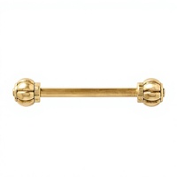 Poignée de porte en laiton massif, poignée de meuble traditionnelle en laiton avec extrémités décoratives pour accessoires de meubles de cuisine