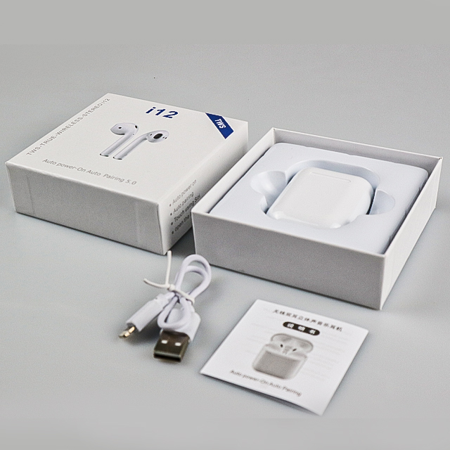 Оптовая продажа, беспроводные наушники с микрофоном, проводные Tws I12