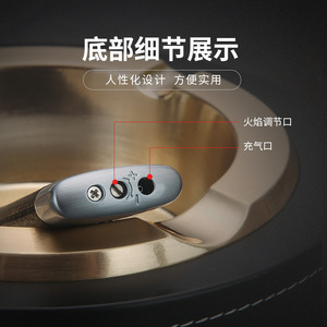 Baicheng Gas Lighter Refillable <b>Sandblasted</b> Chrome Windproof For Smoking Gifts - Product Image 1