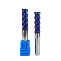 Fraise en carbure CNC, 4 cannelures, HRC65, outils de machines