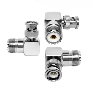 Right Angle BNC Male to UHF Female SO239 Adapter RF 90 Degree Coax Connector L Type BNC PL259 Connectors