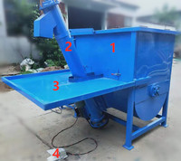 Nouvelle machine à mélanger le sol de 600 kg (volume 1000 L) pour pépinière et serre, moteur électrique, capacité de 2 tonnes/h