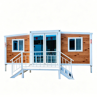 Casa Container Prefabbricata Pieghevole 20ft 40ft, Ufficio Mobile Modulare in Pannelli Sandwich d'Acciaio, Edificio Prefabbricato per Dormitorio e Campo