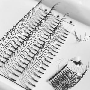 Noir de jais le plus sombre coréen PBT thermocollé 3D 4D 5D 6D 7D ventilateurs de volume préfabriqués ventilateurs de volume de base pointus extensions de cils - Product Image 6