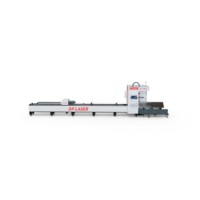 Máquina de corte de tubos metálicos CNC de precisión sin desperdicio con doble mandril serie E, velocidad de 250, 3 mm de espesor, automática, nueva, control Weihong