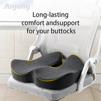 Coussin de siège en mousse à mémoire de forme en U, antidérapant, orthopédique, pour soulager les douleurs de la prostate, du coccyx, de la sciatique et du dos, amovible, lavable, 100% pour le bureau
