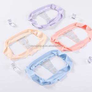 Großhandel Damen Nahtlose Unterwäsche Tiefsitzende G-String Tanga Slips Tangas mit Logo-Bund Gestrickter Damen-Slip für Frauen - Product Image 4