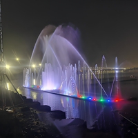Fontaine flottante pour lac avec spectacle de lumière laser et affichage musical synchronisé pour aménagement paysager extérieur commercial