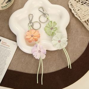 Summer Color Floral Keychains <b>Bag</b> <b>Charms</b> Stylish White Flowers Korean Cute Sunflower Daisy Lover Gifts - Product Image 5