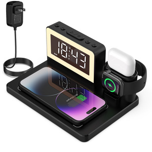 <span class=keywords><strong>ที่</strong></span><span class=keywords><strong>ชาร์จ</strong></span>ไร้สาย5อิ<span class=keywords><strong>น</strong></span>1อเ<span class=keywords><strong>น</strong></span>กประสงค์ชาร์จไร้สาย15W รองรับ<span class=keywords><strong>น</strong></span>าฬิกาปลุกเจ็ดสีไฟกลางคืน - Product Image 1