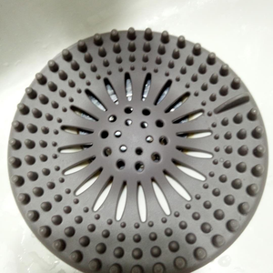 Cubierta de silicona con forma de flor para desagüe de ducha, atrapapelos con ventosa para cocina - Product Image 1