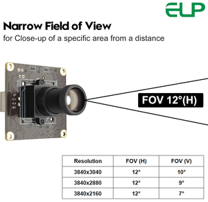 Módulo de Cámara USB ELP de 12MP, 1080P, 120fps, Lente M12 de 25mm, Baja Iluminación, Sin Controladores, IMX577, Mini Cámara Web 4K para Swing de Golf, Deportes de Alta Velocidad - Product Image 4