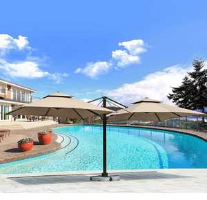 Paraguas de jardín al aire libre de dos cabezas Paraguas romano grande Patio junto a la piscina Paraguas - Product Image 3