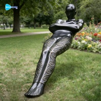 Estatua de Bronce de Atleta de Buceo a Tamaño Real, Escultura Deportiva de Latón para Exteriores, Decoración Artística Pública para Jardín